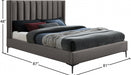 Nadia Velvet King Bed Grey - NadiaGrey-K