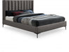 Nadia Velvet King Bed Grey - NadiaGrey-K