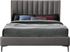 Nadia Velvet King Bed Grey - NadiaGrey-K