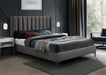 Nadia Velvet Queen Bed Grey - NadiaGrey-Q