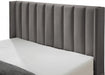 Nadia Velvet Queen Bed Grey - NadiaGrey-Q