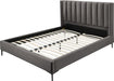 Nadia Velvet Queen Bed Grey - NadiaGrey-Q