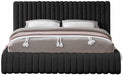 Nash Boucle Fabric Full Bed Black - NashBlack-F