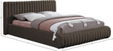 Nash Boucle Fabric Full Bed Brown - NashBrown-F