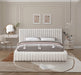 Nash Boucle Fabric Full Bed Cream - NashCream-F