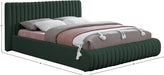 Nash Boucle Fabric Full Bed Green - NashGreen-F