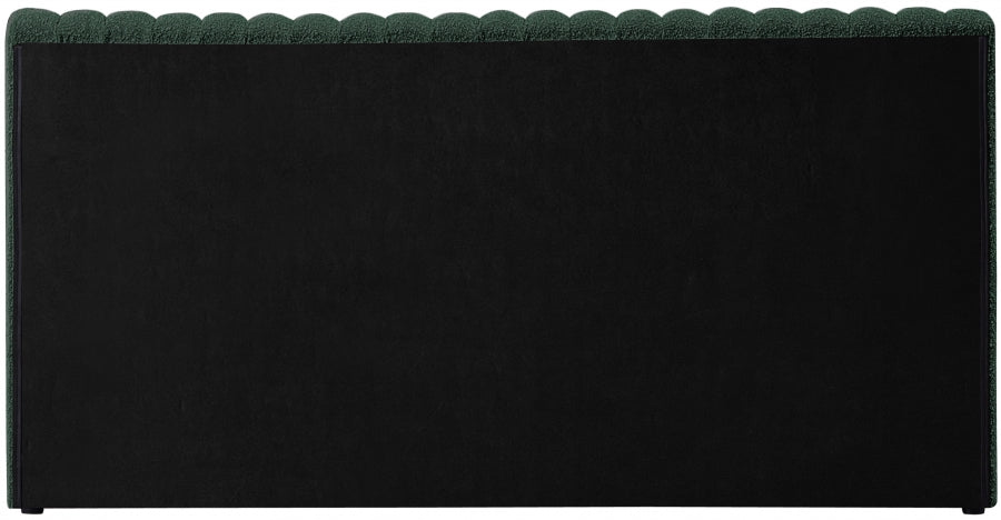 Nash Boucle Fabric Full Bed Green - NashGreen-F