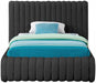 Nash Boucle Fabric Twin Bed Black - NashBlack-T