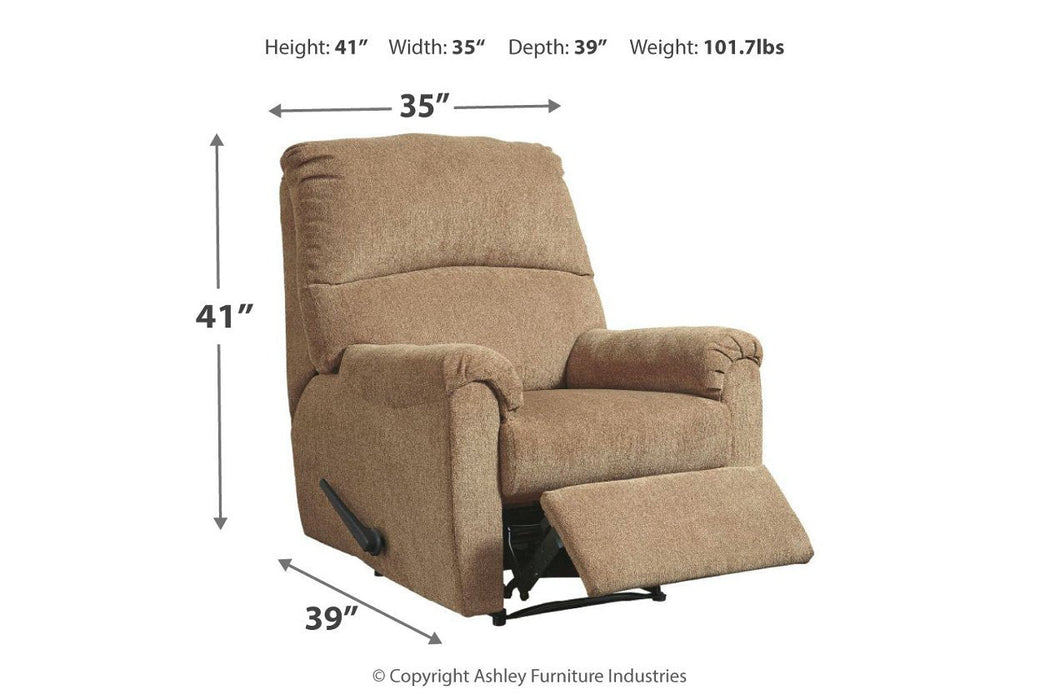 Nerviano Mocha Recliner - 1080129 - Gate Furniture