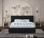 Nico Velvet Full Bed Black - NicoBlack-F