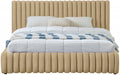 Nico Velvet Full Bed Camel - NicoCamel-F