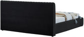 Nico Velvet King Bed Black - NicoBlack-K