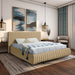 Nico Velvet King Bed Camel - NicoCamel-K