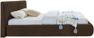 Nico Velvet Queen Bed Brown - NicoBrown-Q