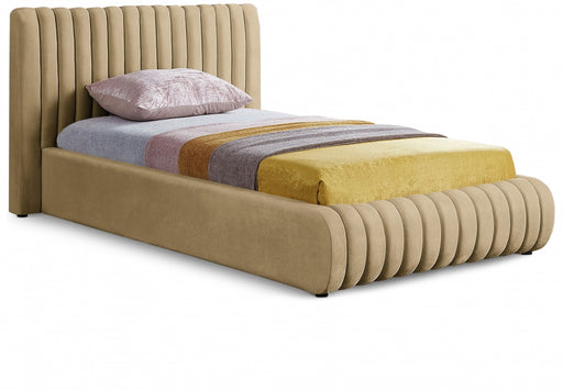 Nico Velvet Twin Bed Camel - NicoCamel-T