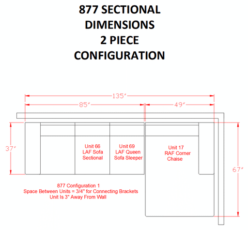 Nokomis Charcoal RAF Sectional - Gate Furniture