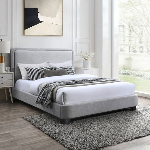 Nolita Linen Textured Fabric Full Bed Grey - B1202Grey-F