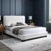 Nolita Linen Textured Fabric King Bed Cream - B1202Cream-K