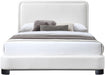 Nolita Linen Textured Fabric King Bed Cream - B1202Cream-K