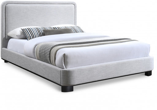 Nolita Linen Textured Fabric King Bed Grey - B1202Grey-K