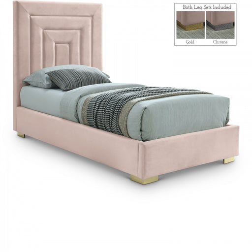 Nora Velvet Twin Bed Pink - NoraPink-T