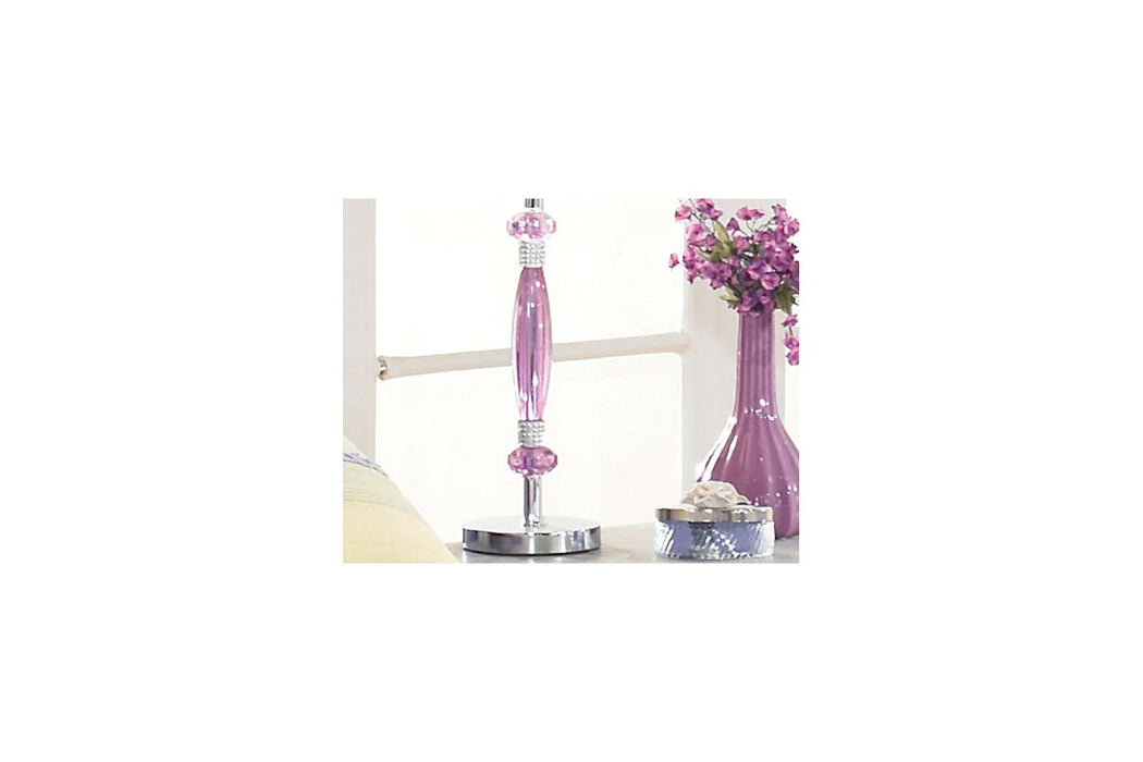 Nyssa Purple Table Lamp - L801524 - Gate Furniture