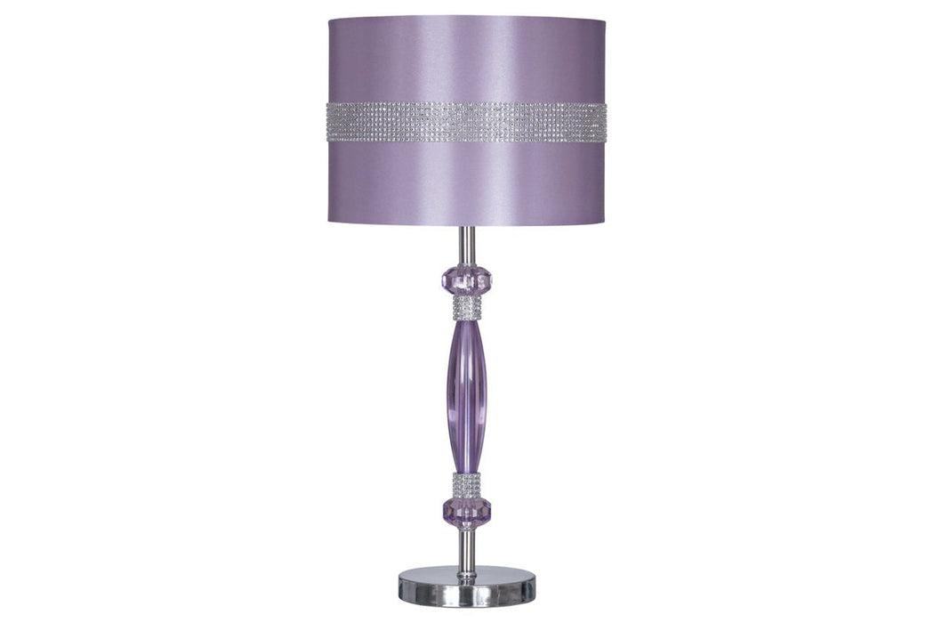 Nyssa Purple Table Lamp - L801524 - Gate Furniture