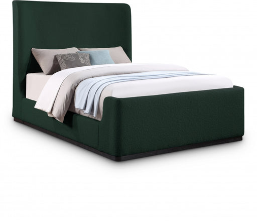 Oliver Boucle Fabric Full Bed (3 Boxes) Green - OliverGreen-F