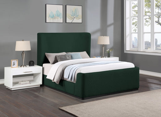 Oliver Boucle Fabric King Bed (3 Boxes) Green - OliverGreen-K