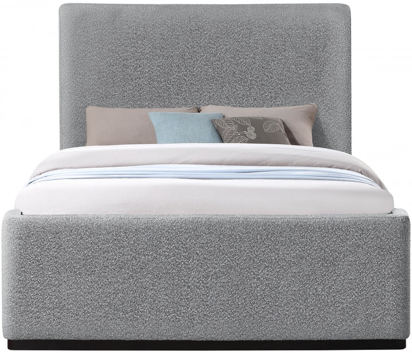 Oliver Boucle Fabric King Bed (3 Boxes) Grey - OliverGrey-K