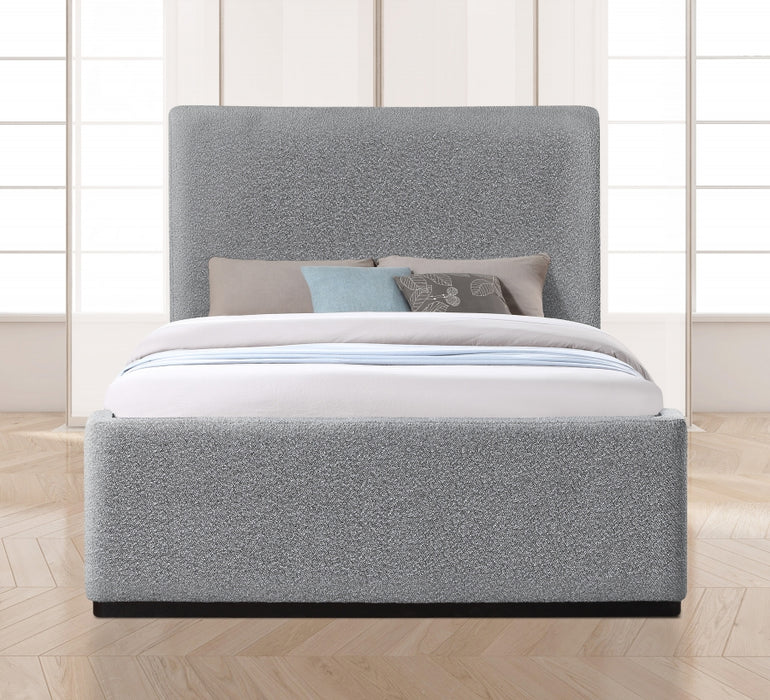 Oliver Boucle Fabric King Bed (3 Boxes) Grey - OliverGrey-K