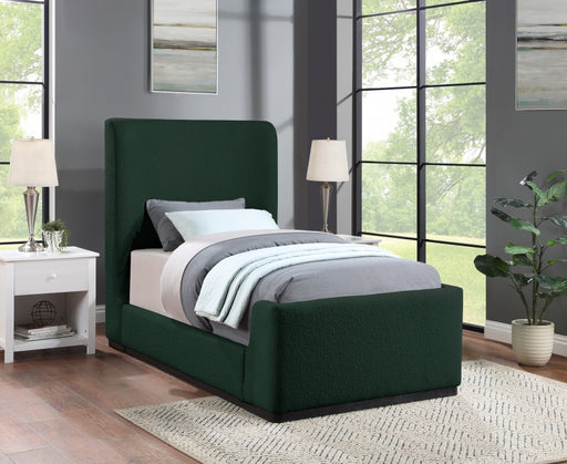 Oliver Boucle Fabric Twin Bed (3 Boxes) Green - OliverGreen-T