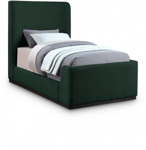 Oliver Boucle Fabric Twin Bed (3 Boxes) Green - OliverGreen-T