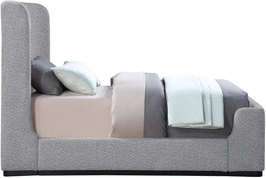 Oliver Boucle Fabric Twin Bed (3 Boxes) Grey - OliverGrey-T