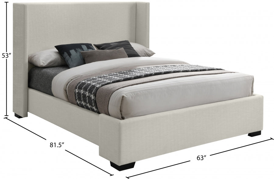 Oxford Linen Textured Full Bed (3 Boxes) Beige - OxfordBeige-F