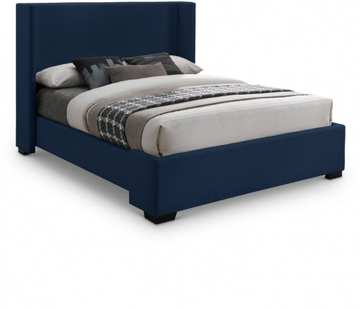 Oxford Linen Textured Full Bed (3 Boxes) Blue - OxfordNavy-F