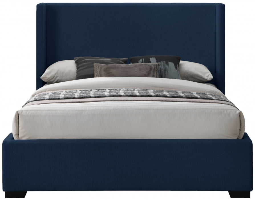 Oxford Linen Textured Full Bed (3 Boxes) Blue - OxfordNavy-F