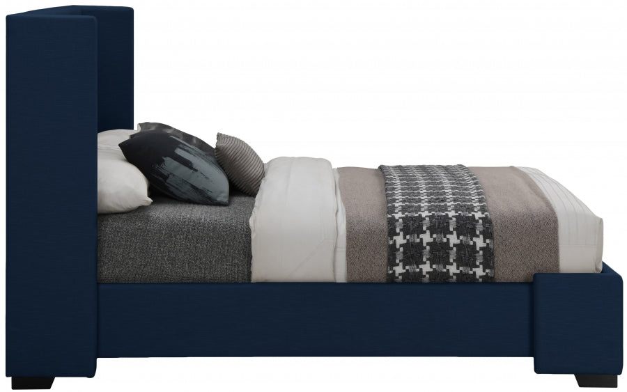 Oxford Linen Textured King Bed (3 Boxes) Blue - OxfordNavy-K