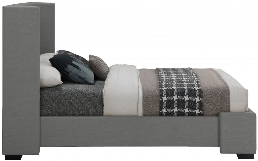 Oxford Linen Textured King Bed (3 Boxes) Grey - OxfordGrey-K