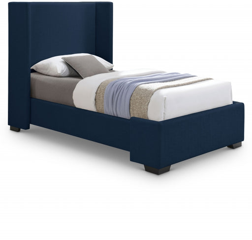 Oxford Linen Textured Twin Bed (3 Boxes) Blue - OxfordNavy-T