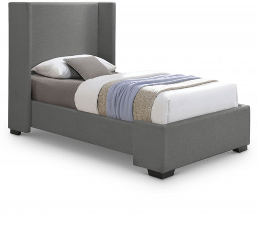 Oxford Linen Textured Twin Bed (3 Boxes) Grey - OxfordGrey-T