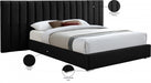 Pablo Velvet King Bed Black - PabloBlack-K