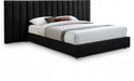 Pablo Velvet King Bed Black - PabloBlack-K