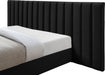 Pablo Velvet King Bed Black - PabloBlack-K