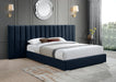 Pablo Velvet King Bed Blue - PabloNavy-K