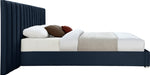 Pablo Velvet King Bed Blue - PabloNavy-K