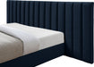 Pablo Velvet King Bed Blue - PabloNavy-K