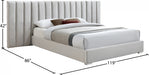 Pablo Velvet King Bed Cream - PabloCream-K