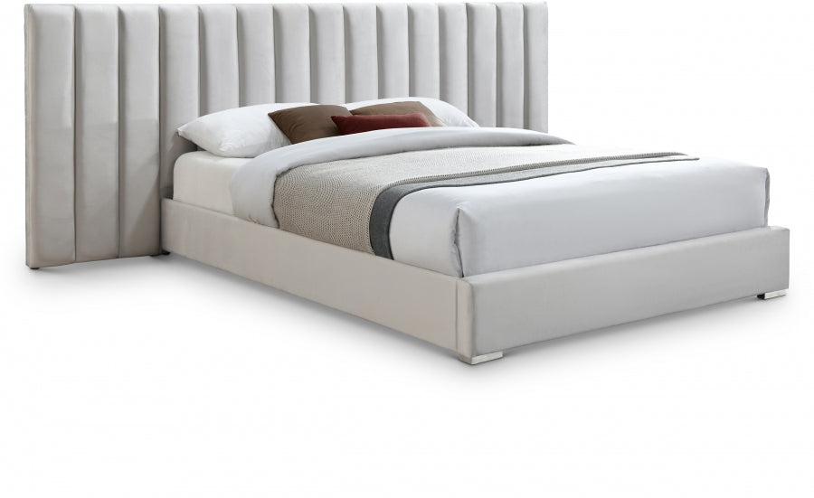 Pablo Velvet King Bed Cream - PabloCream-K