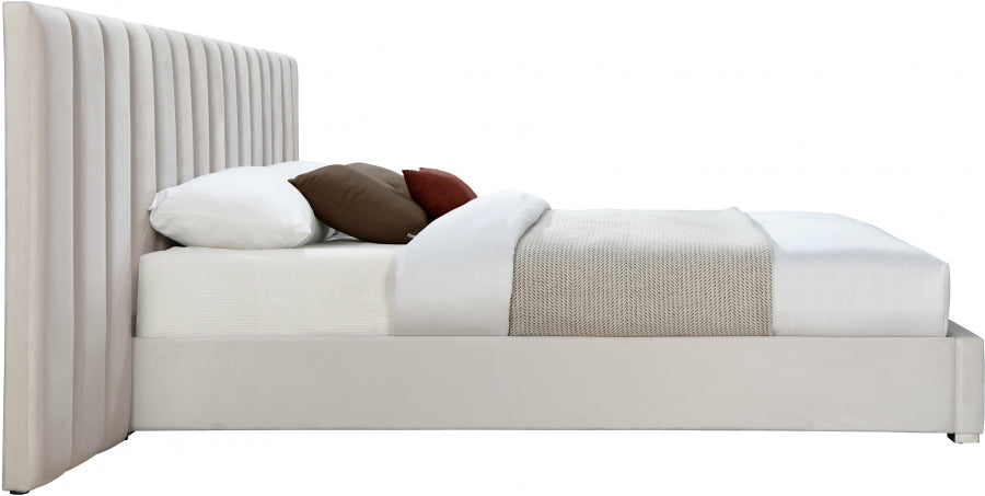 Pablo Velvet King Bed Cream - PabloCream-K